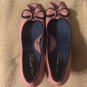Lavender/burgundy peep toe, Via Spiga Size 11